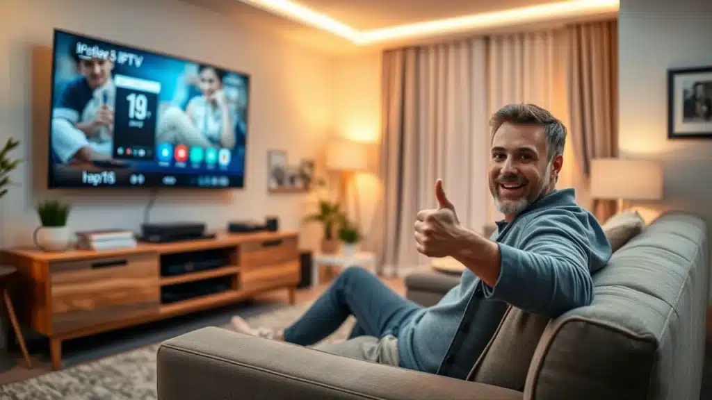 Utilisateur satisfait d’un service iptv fiable avec IPTV-DRAGON en 2025.