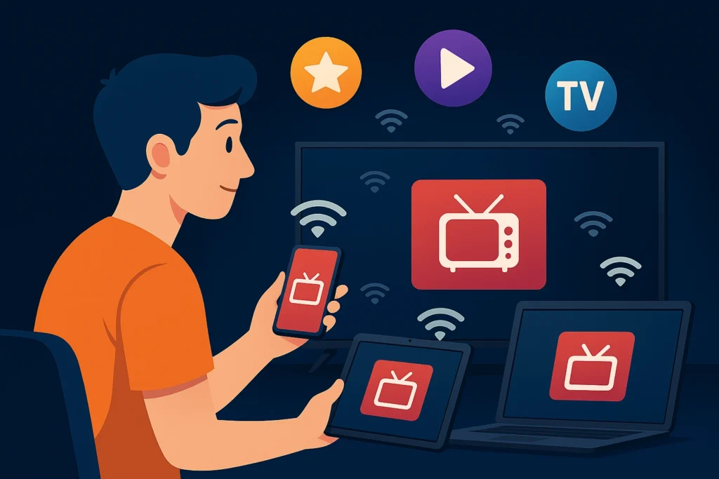 Exemple d’un abonnementiptv multi-appareils avec accès stable
