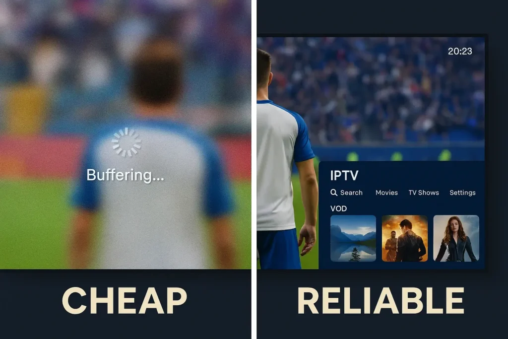 Différence entre iptv pas cher et service IPTV fiable de qualité
