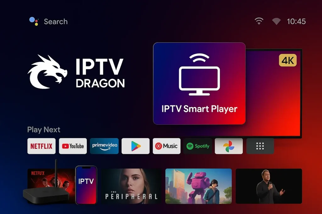interface smart player IPTV sur Android TV Box

