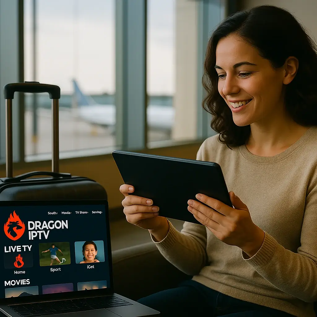 Utilisatrice d’un service IPTV fiable en voyage – abonnement IPTV accessible partout dans le monde


