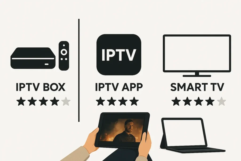 Comparatif des supports IPTV 2025 : box IPTV, application IPTV ou Smart TV – meilleur abonnement IPTV

