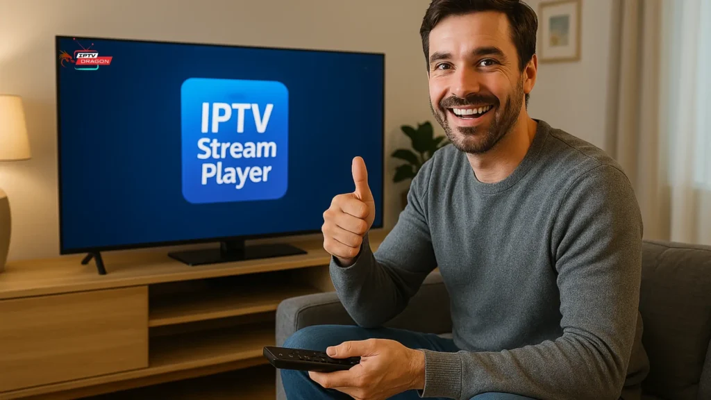 Utilisateur satisfait d’un lecteur iptv 2025 pour toute la famille.