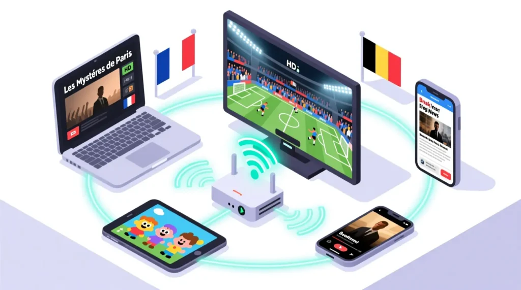 Abonnement IPTV 12 mois Smart TV multi-écrans, IPTV 12 mois, abonnement IPTV pas cher, IPTV longue durée