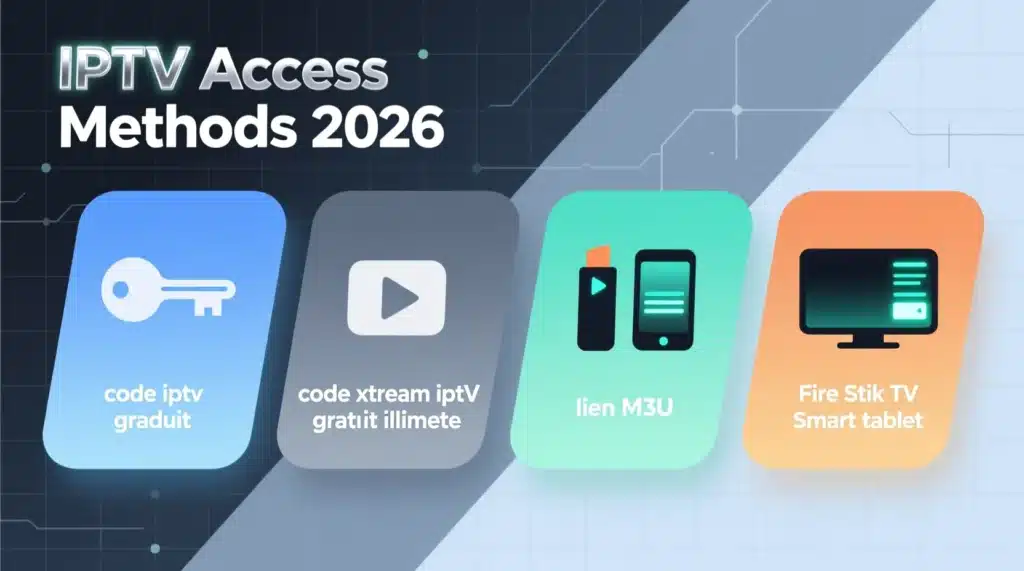 Explication des types de code iptv gratuit 2026 et leur compatibilité avec Smart TV et Firestick