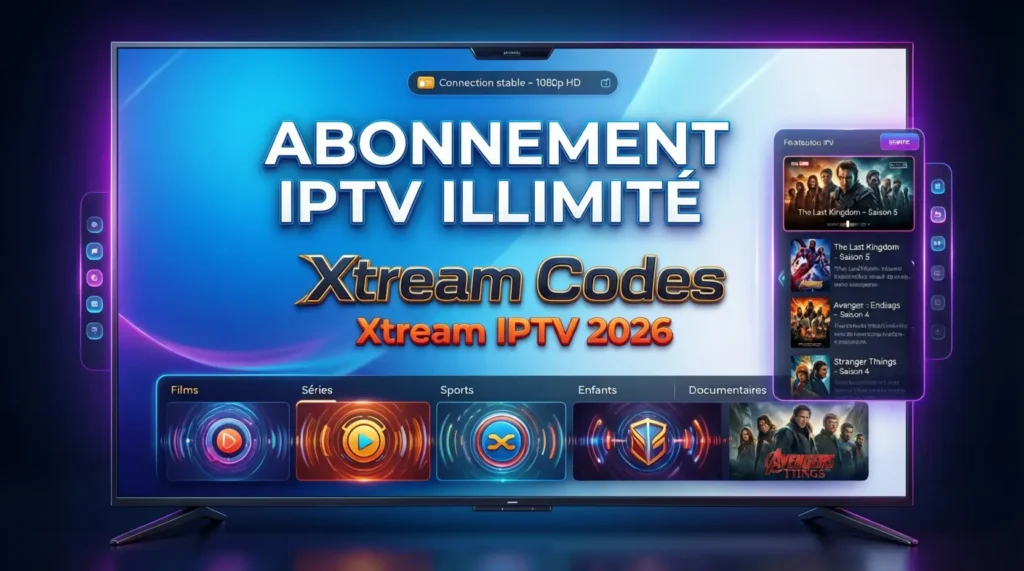 Interface Dragon IPTV avec Xtream IPTV Illimité et Abonnement IPTV illimité pour une expérience complète.