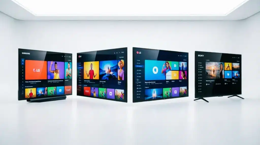 Comparaison Smart TV Samsung LG Philips Sony pour installer IPTV selon le système OS