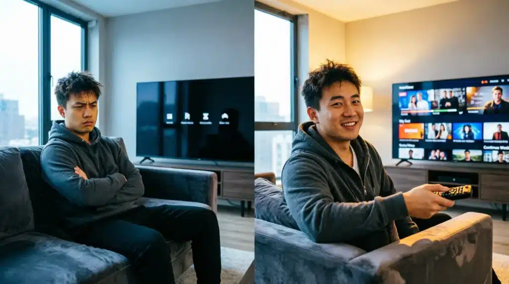 Installer IPTV sur Smart TV — avant et après une installation réussie en 2026