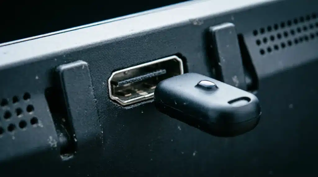 Installer IPTV Smart TV sans Android via boîtier Firestick branché port HDMI télévision