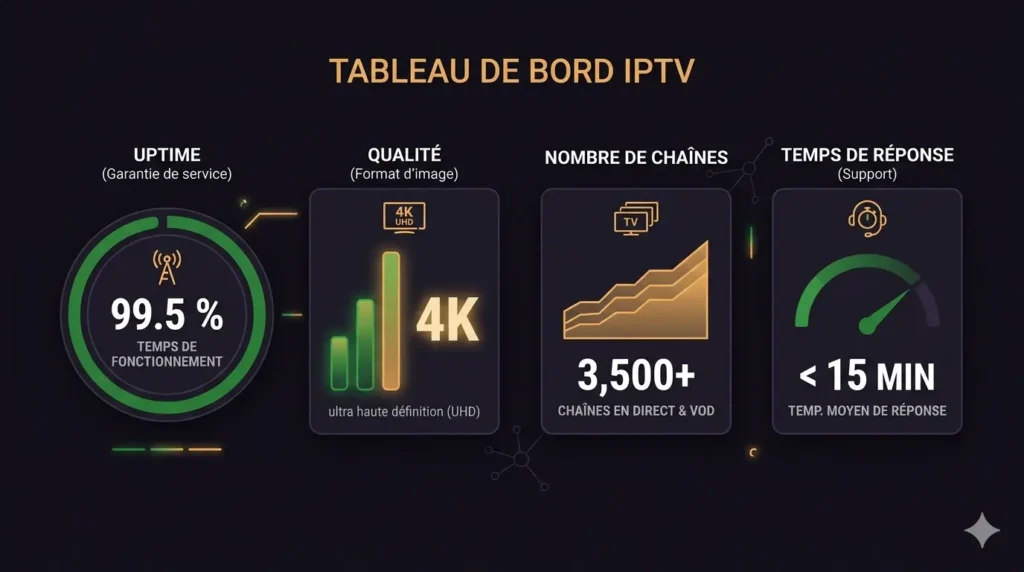 vip iptv comparatif critères qualité uptime 4K chaînes support IPTV DRAGON 2026