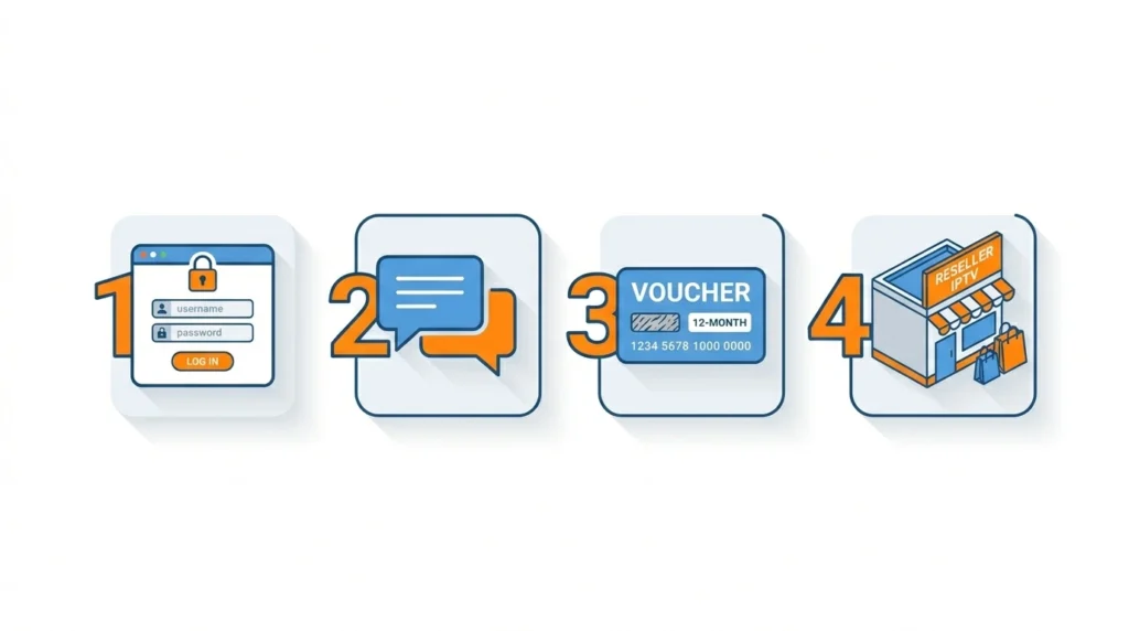 Comparaison des différentes méthodes pour renouveler code IPTV en 2026 : espace client, support direct, code prépayé et revendeur
